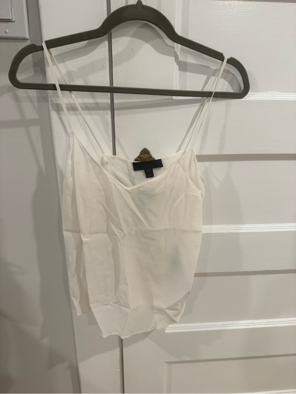 Burberry Women's Cream Spaghetti Strap Silk Cami Top